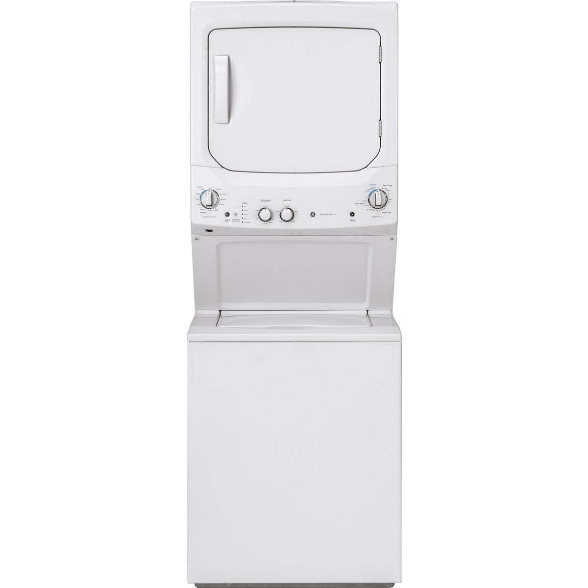  GE Stacked Washer/Dryer Electric Laundry Center GUV27ESSMWW IMAGE 1