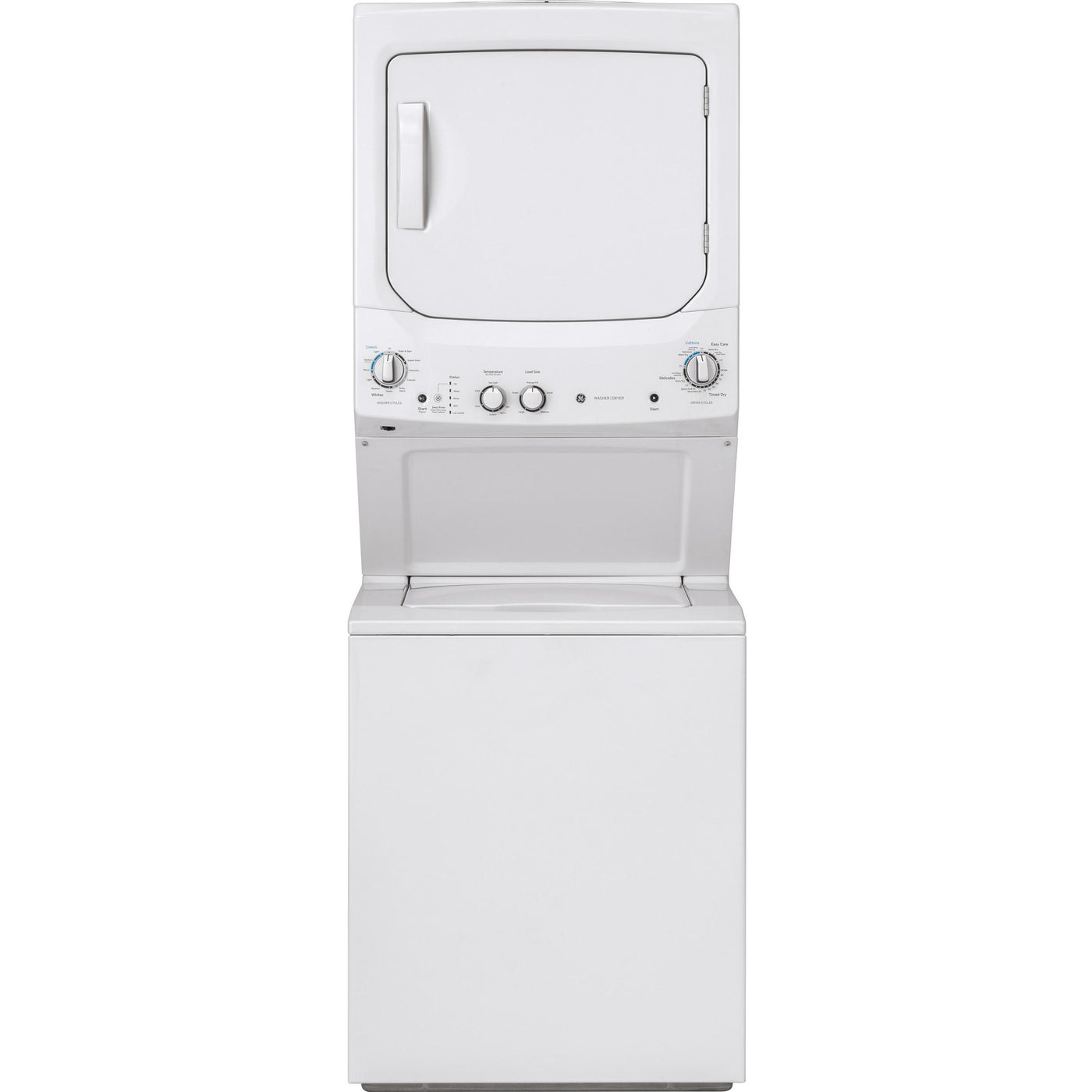  GE Stacked Washer/Dryer Electric Laundry Center GUV27ESSMWW IMAGE 1