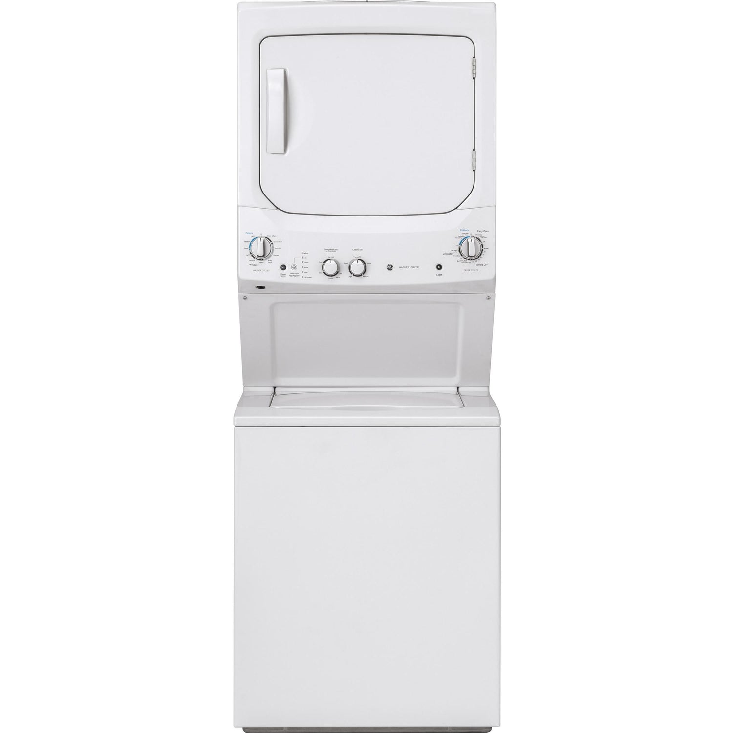  GE Stacked Washer/Dryer Electric Laundry Center GUV27ESSMWW IMAGE 1