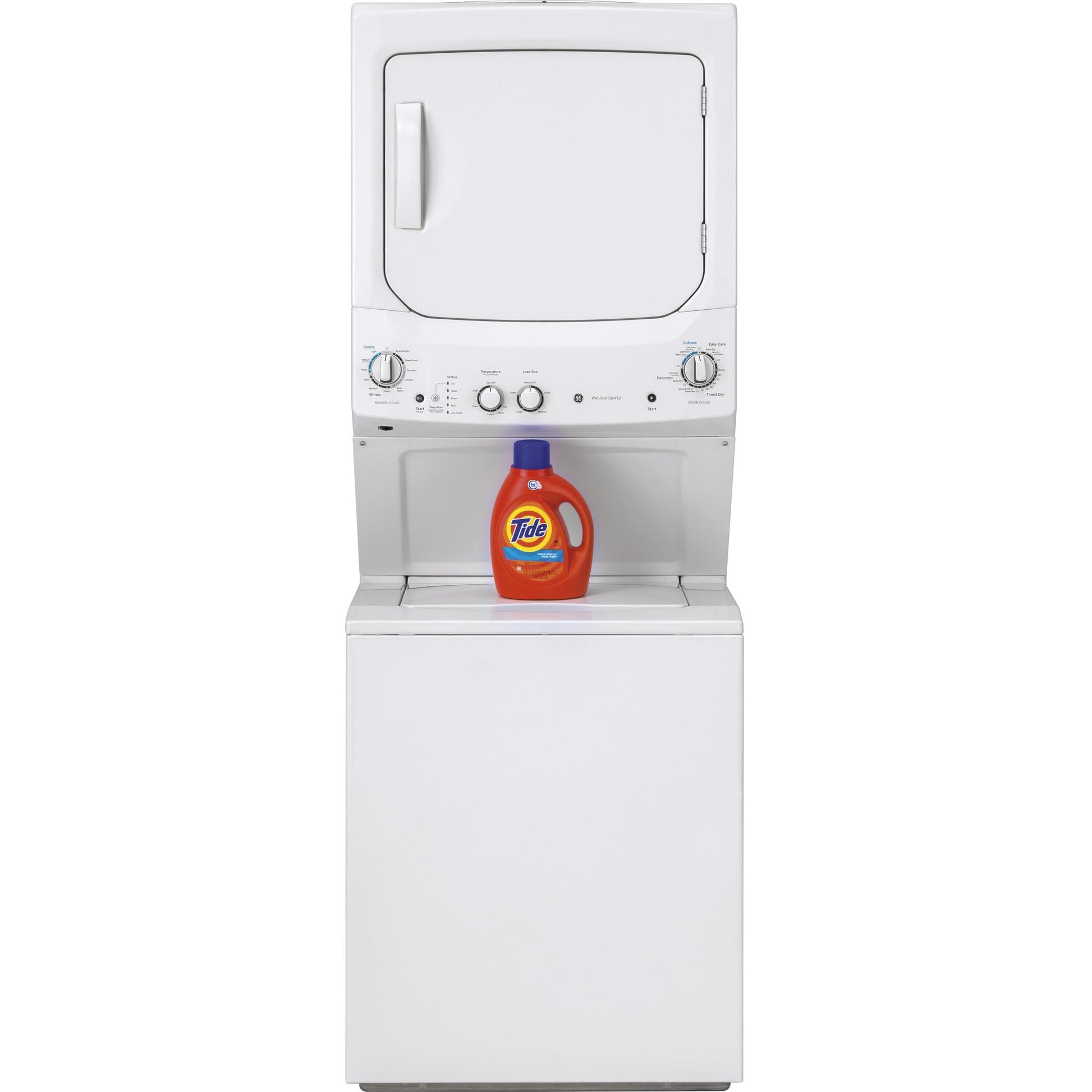 GE Stacked Washer/Dryer Electric Laundry Center GUV27ESSMWW IMAGE 2