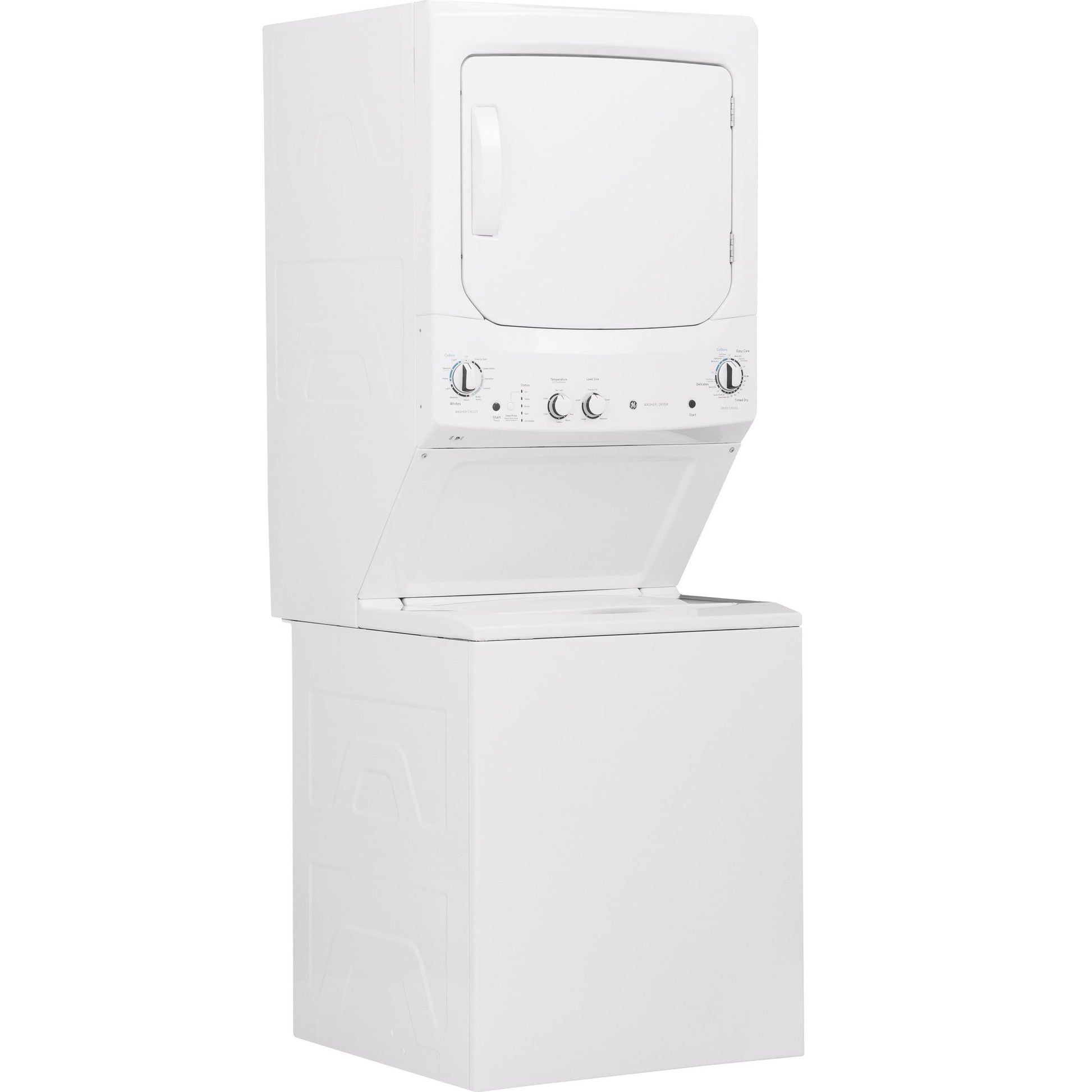  GE Stacked Washer/Dryer Electric Laundry Center GUV27ESSMWW IMAGE 3