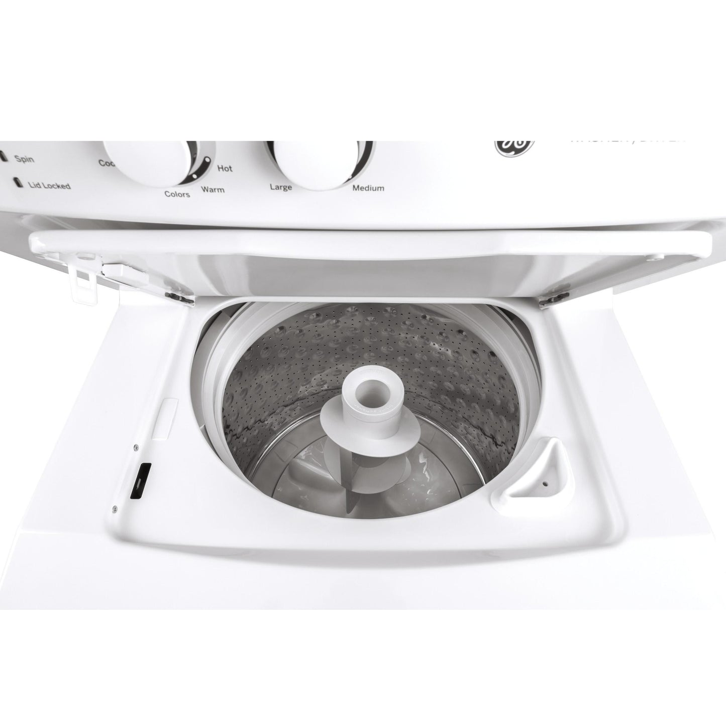  GE Stacked Washer/Dryer Electric Laundry Center GUV27ESSMWW IMAGE 7