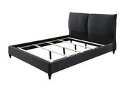 Jenn King Boucle Bed - Charcoal