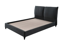 Jenn King Boucle Bed - Charcoal