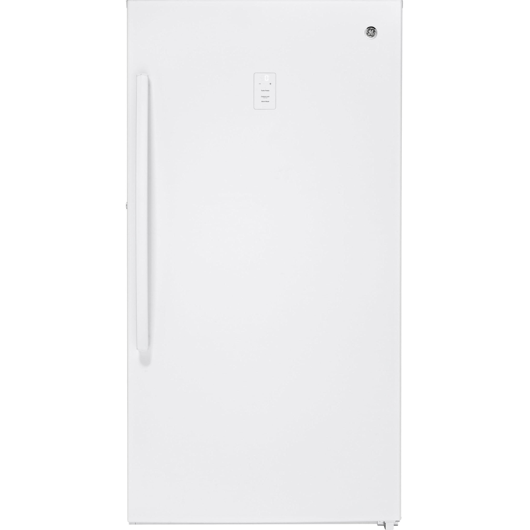 GE 17.3 cu.ft. Upright Freezer with Turbo Freeze FUF17SMRWW IMAGE 1