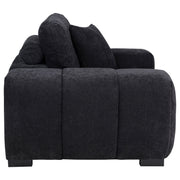 Octavia Fabric Upholstered Track Arm Accent Chair Black