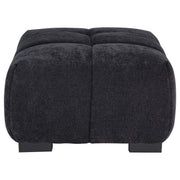 Octavia Fabric Rectangular Upholstered Ottoman Black