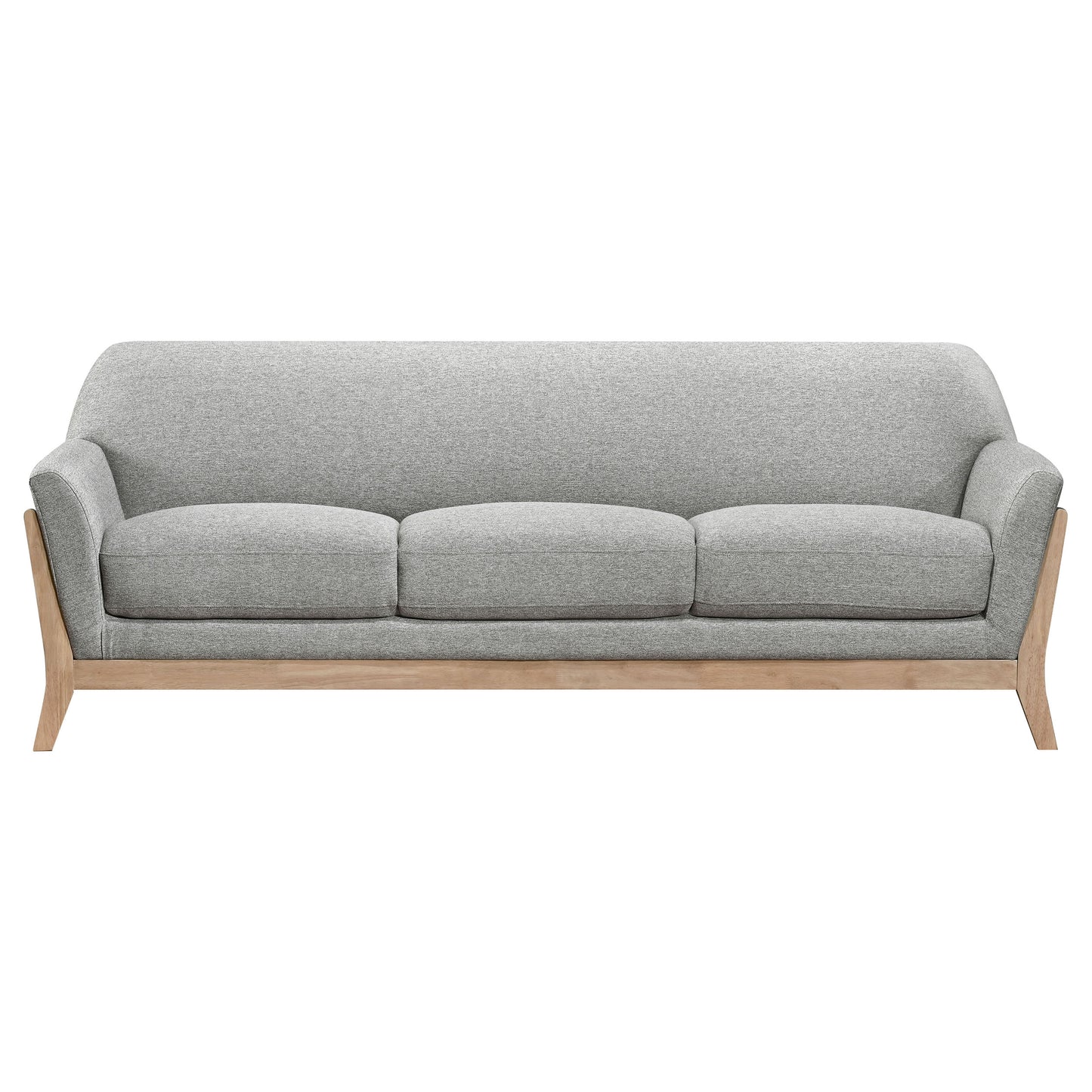 Vaughn Fabric Upholstered Flared Arm Sofa Set Grey
