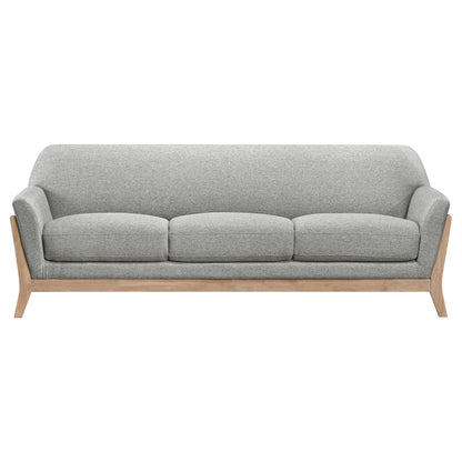 Vaughn Fabric Upholstered Flared Arm Sofa Set Grey