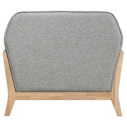 Vaughn Fabric Upholstered Flared Arm Accent Chair Grey