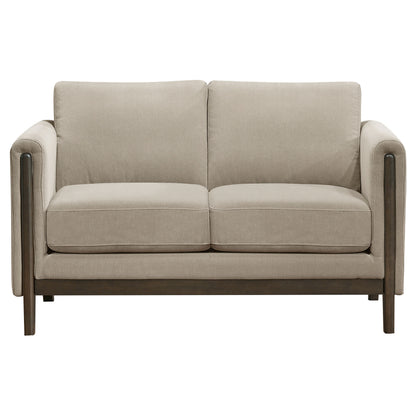 Islington Upholstered Panel Arm Sofa Set Taupe