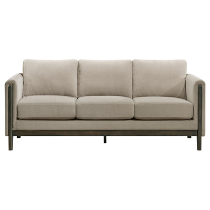 Islington Upholstered Panel Arm Sofa Set Taupe