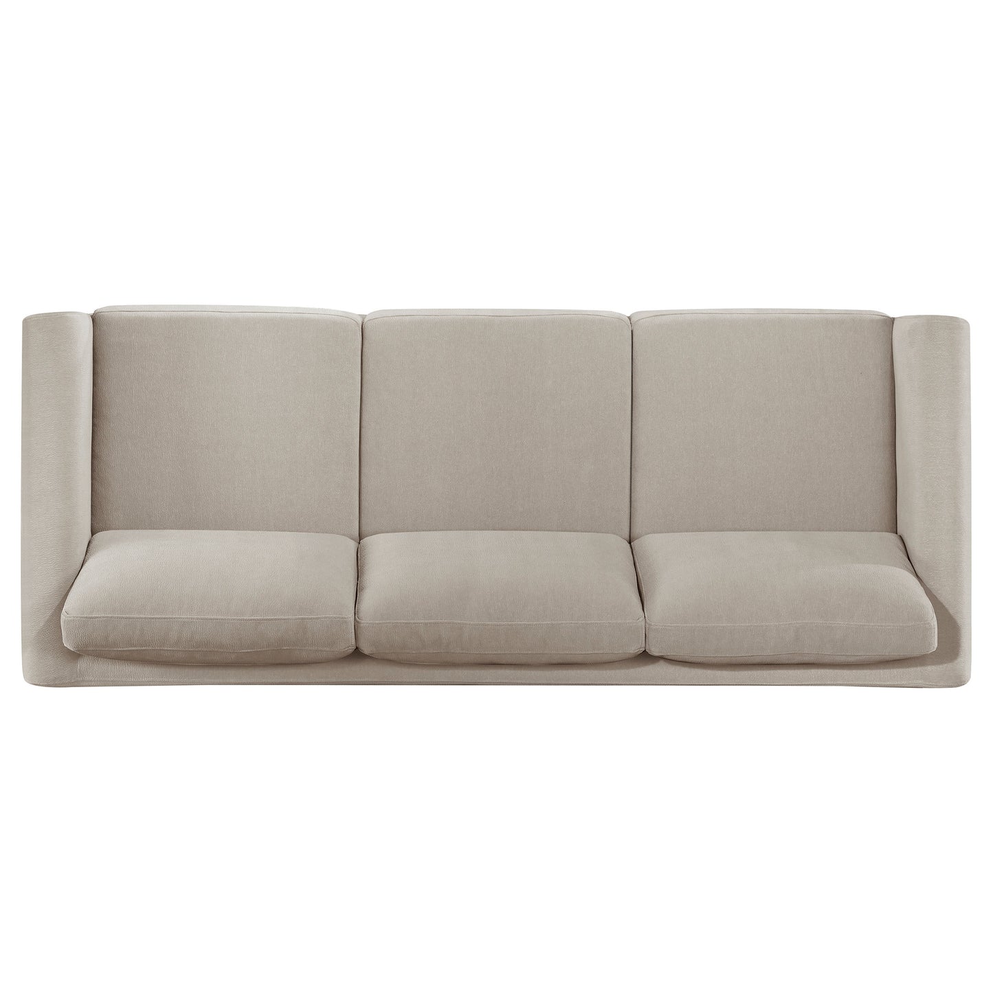 Islington Fabric Upholstered Panel Arm Sofa Taupe