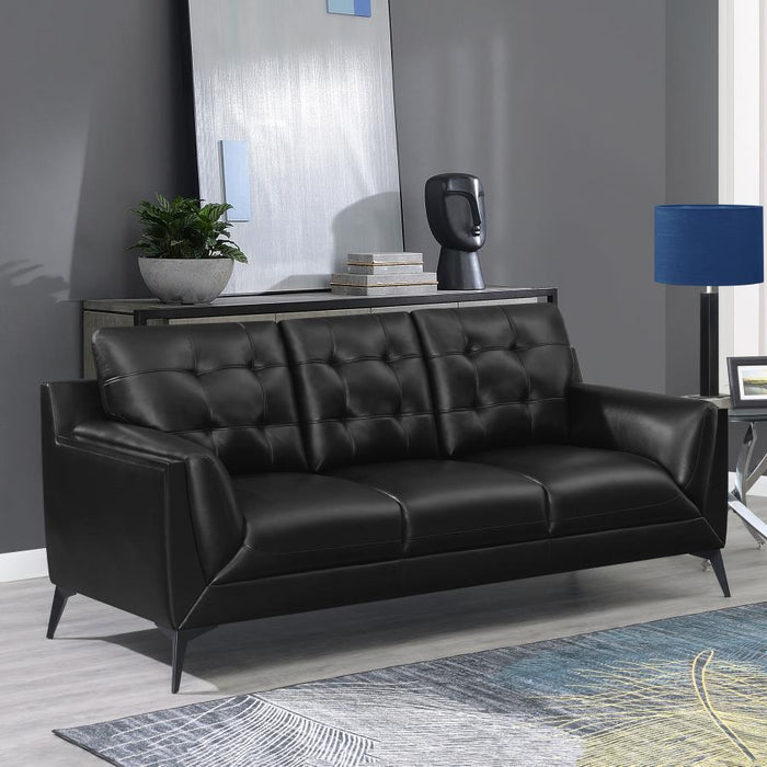 Moira Upholstered Tufted Sofa with Track Arms