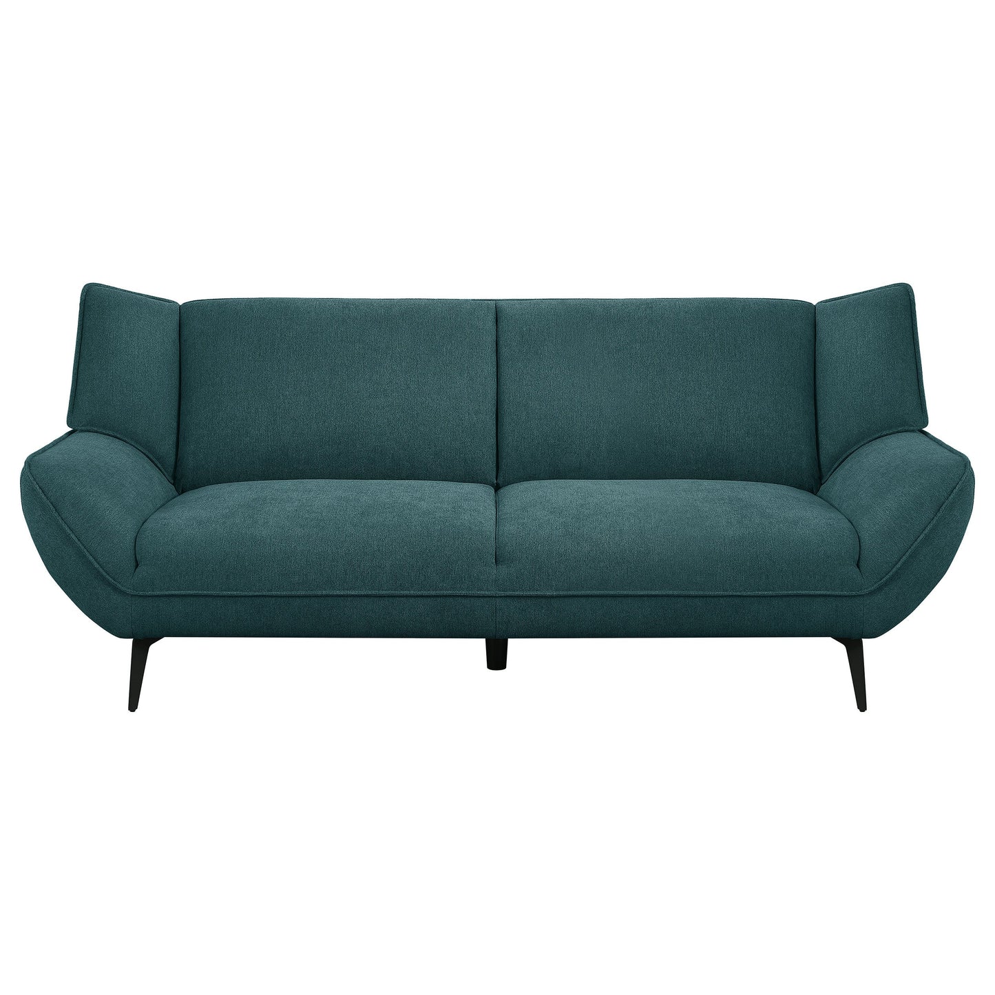 Acton Upholstered Flared Arm Sofa Set Teal Blue