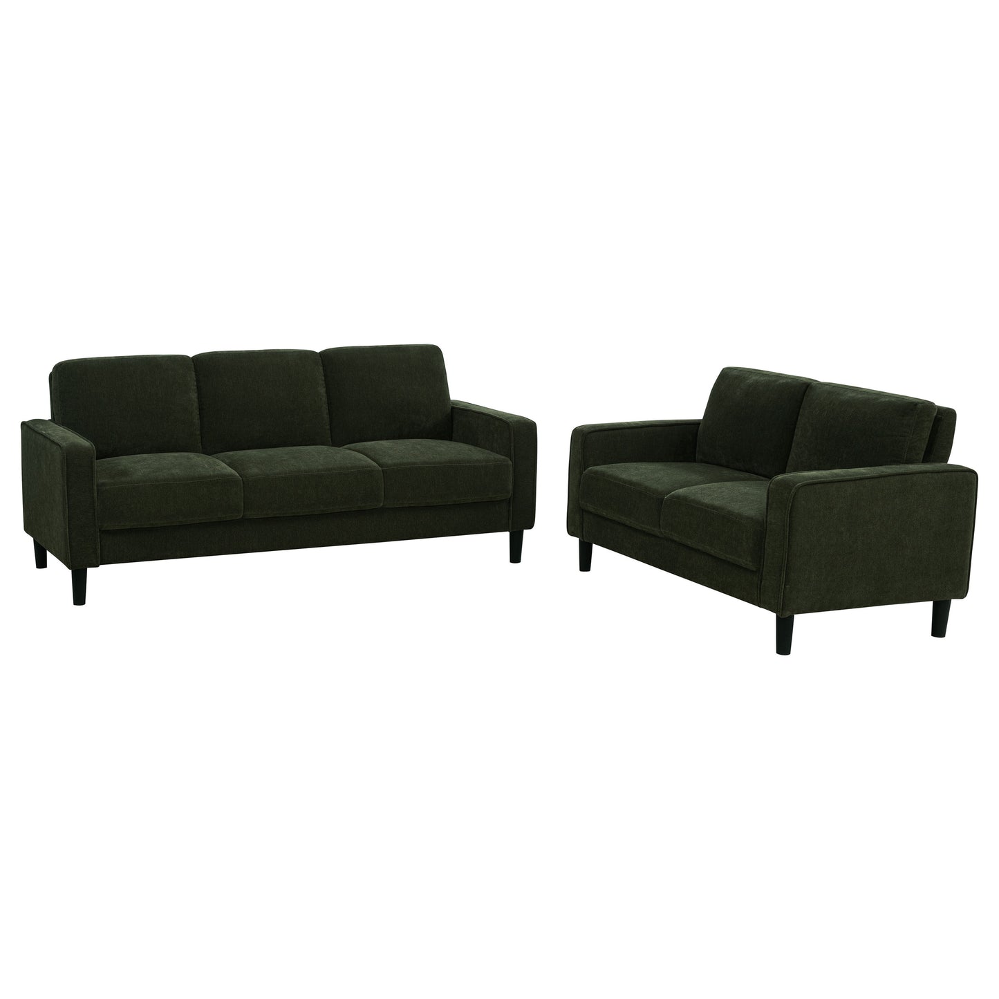 Ruth  Fabric Upholstered Track Arm Sofa Matcha Green