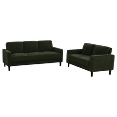 Ruth  Fabric Upholstered Track Arm Sofa Matcha Green