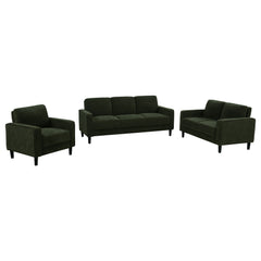 Ruth  Fabric Upholstered Track Arm Sofa Matcha Green