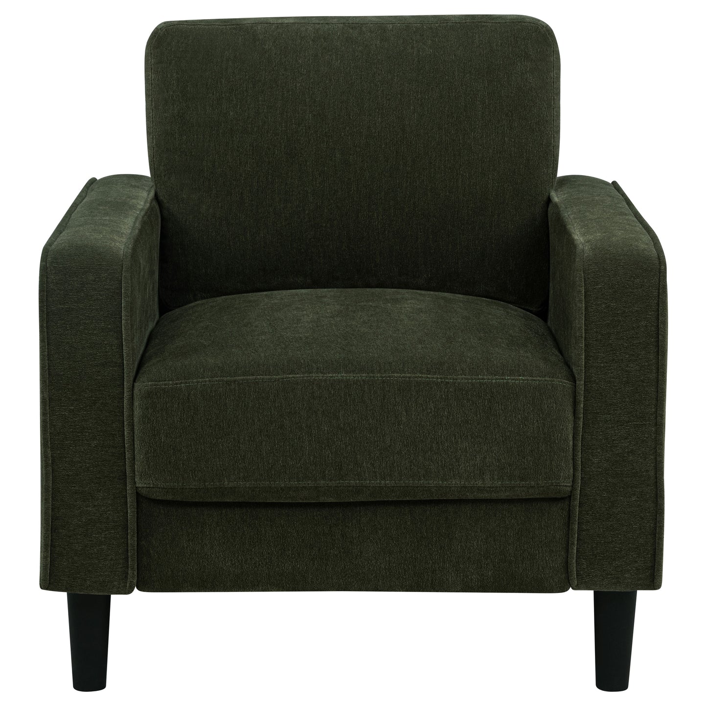 Ruth Fabric Upholstered Track Arm Accent Chair Matcha Green