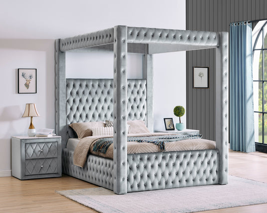 Annabelle Canopy Bed Grey