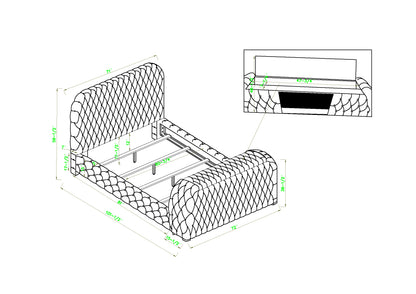 Natalia Bed Grey