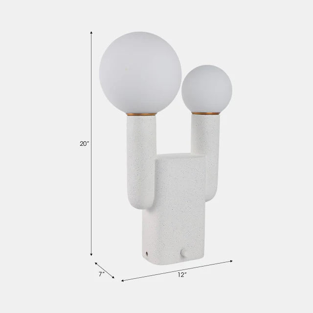 20x12" Double Head Totem Lamp – White
