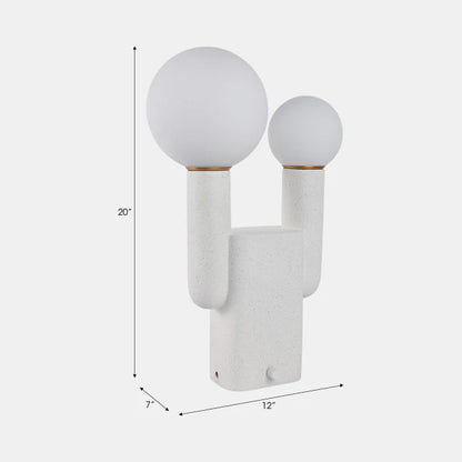 20x12" Double Head Totem Lamp – White