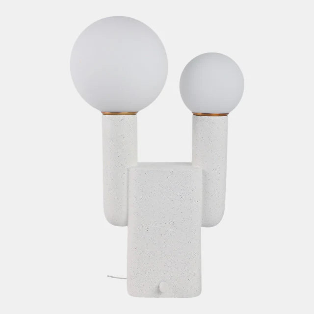 20x12" Double Head Totem Lamp – White