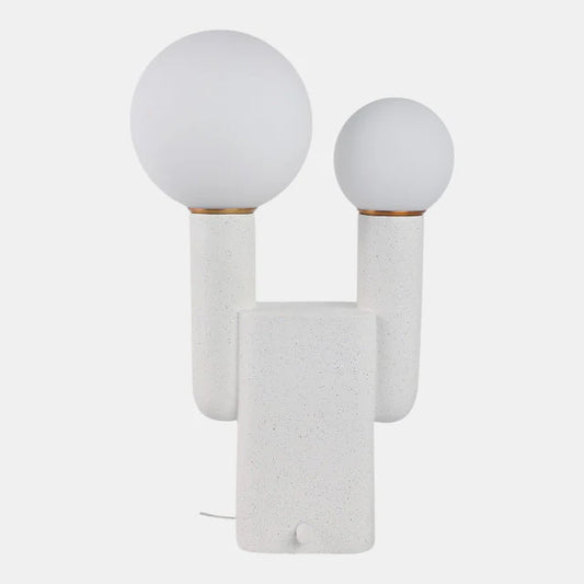 20x12" Double Head Totem Lamp – White
