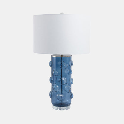 29x17" Glass Bubbles Table Lamp, Blue