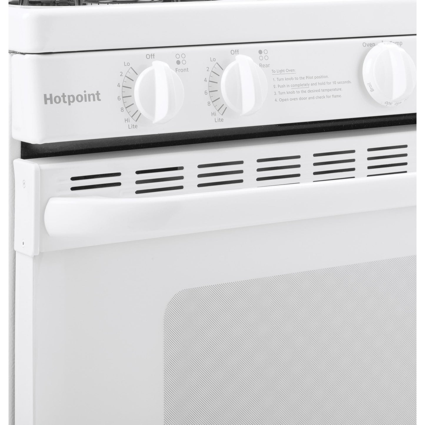  Hotpoint 30-inch Freestanding Gas Range RGBS200DMWW IMAGE 2