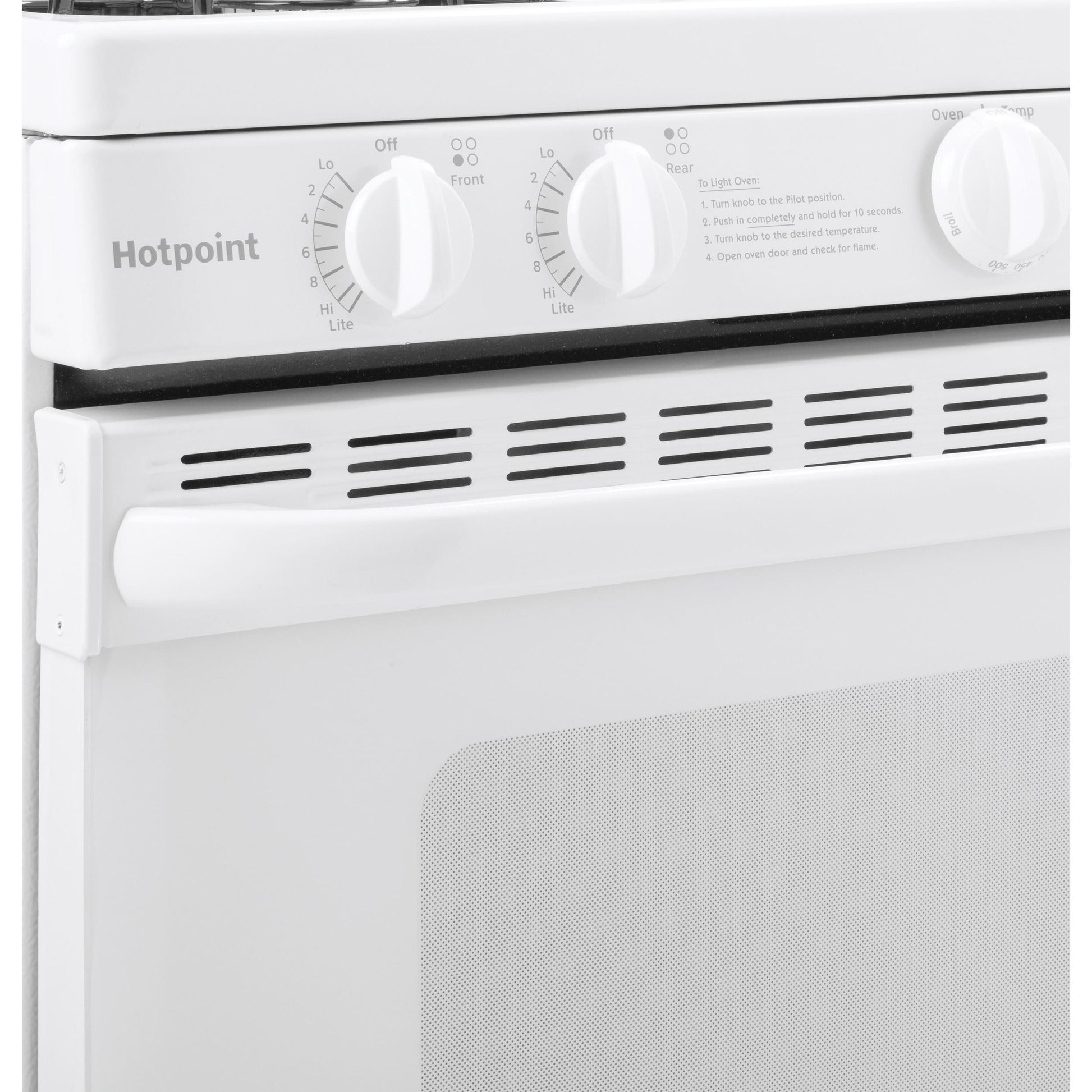  Hotpoint 30-inch Freestanding Gas Range RGBS200DMWW IMAGE 2