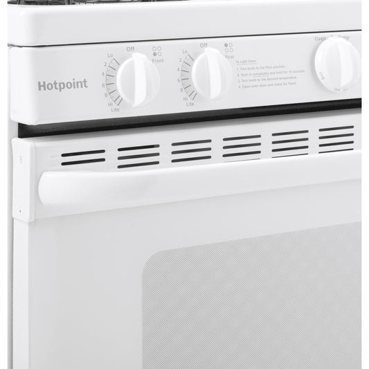  Hotpoint 30-inch Freestanding Gas Range RGBS200DMWW IMAGE 2