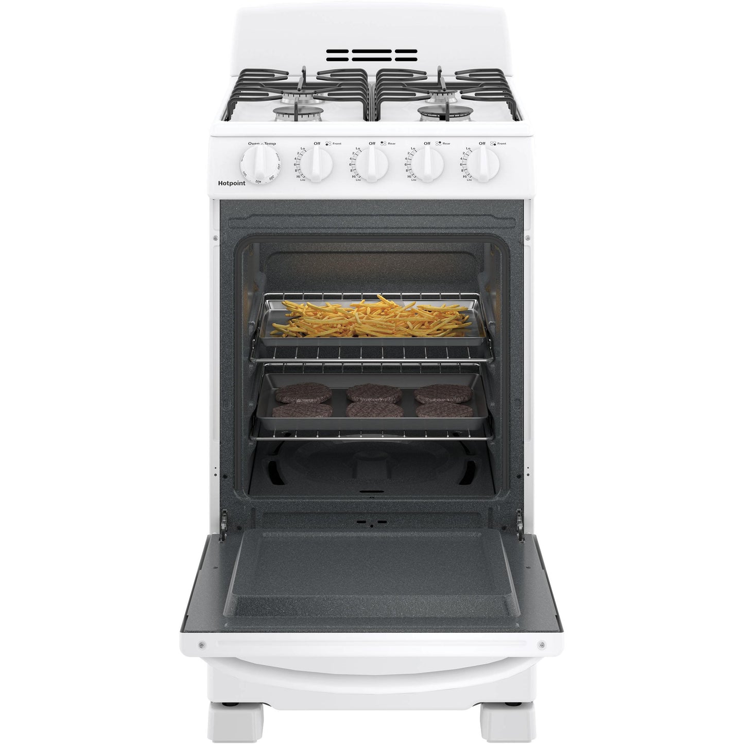  Hotpoint 20-inch Freestanding Gas Range RGAS200DMWW IMAGE 2