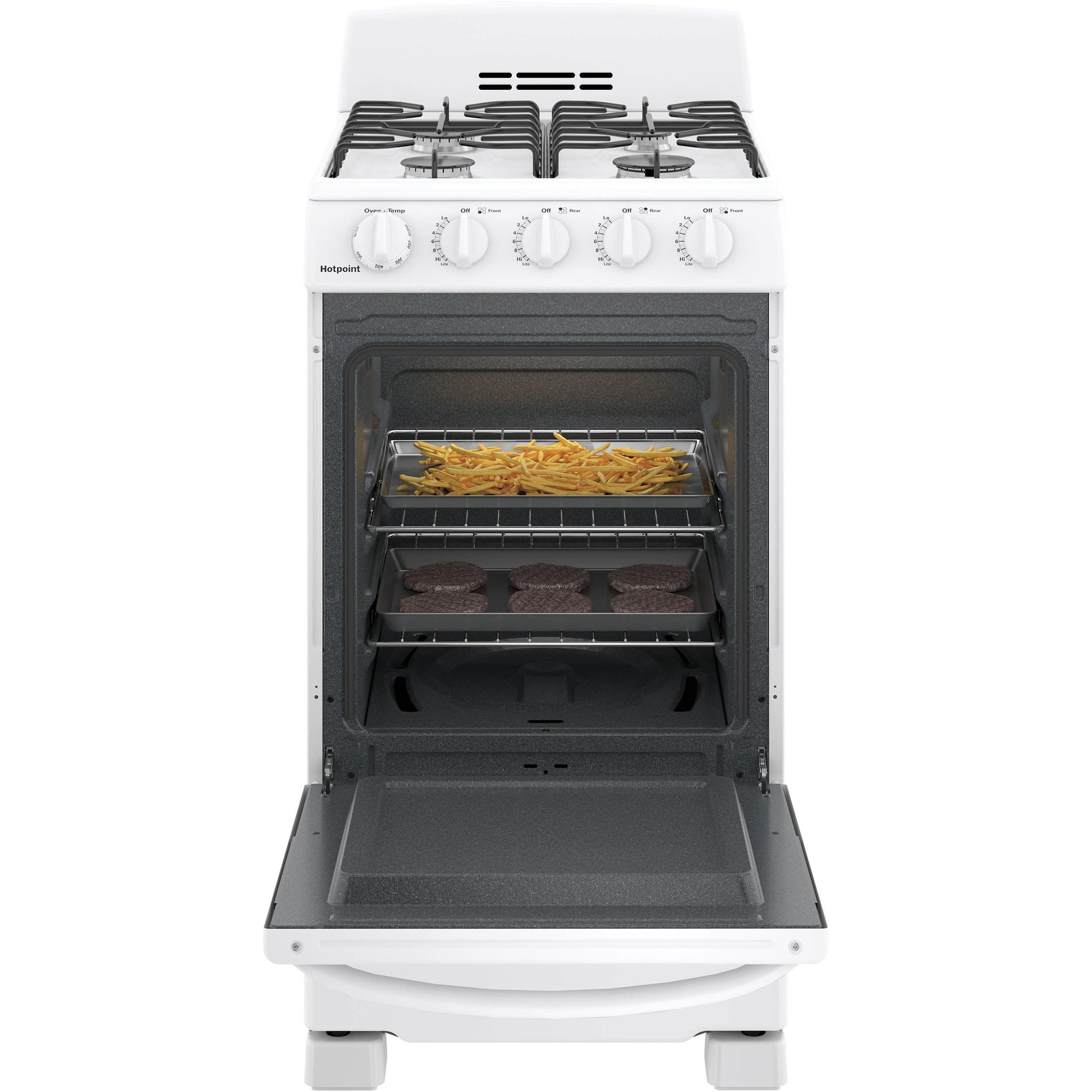  Hotpoint 20-inch Freestanding Gas Range RGAS200DMWW IMAGE 2