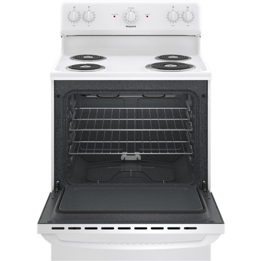  Hotpoint 30-inch Freestanding Electric Range RBS160DMWW IMAGE 2