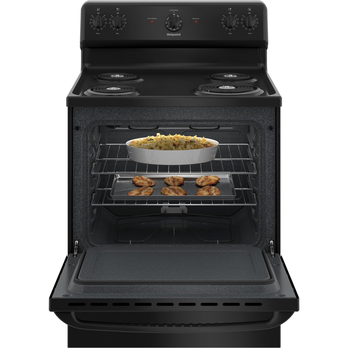  Hotpoint 30-inch Freestanding Electric Range RBS160DMBB IMAGE 6