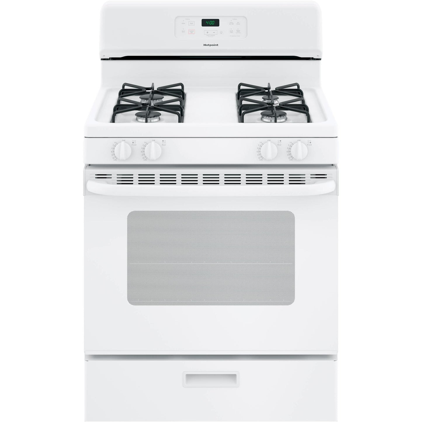  Hotpoint 30-inch Freestanding Gas Range RGBS400DMWW IMAGE 1