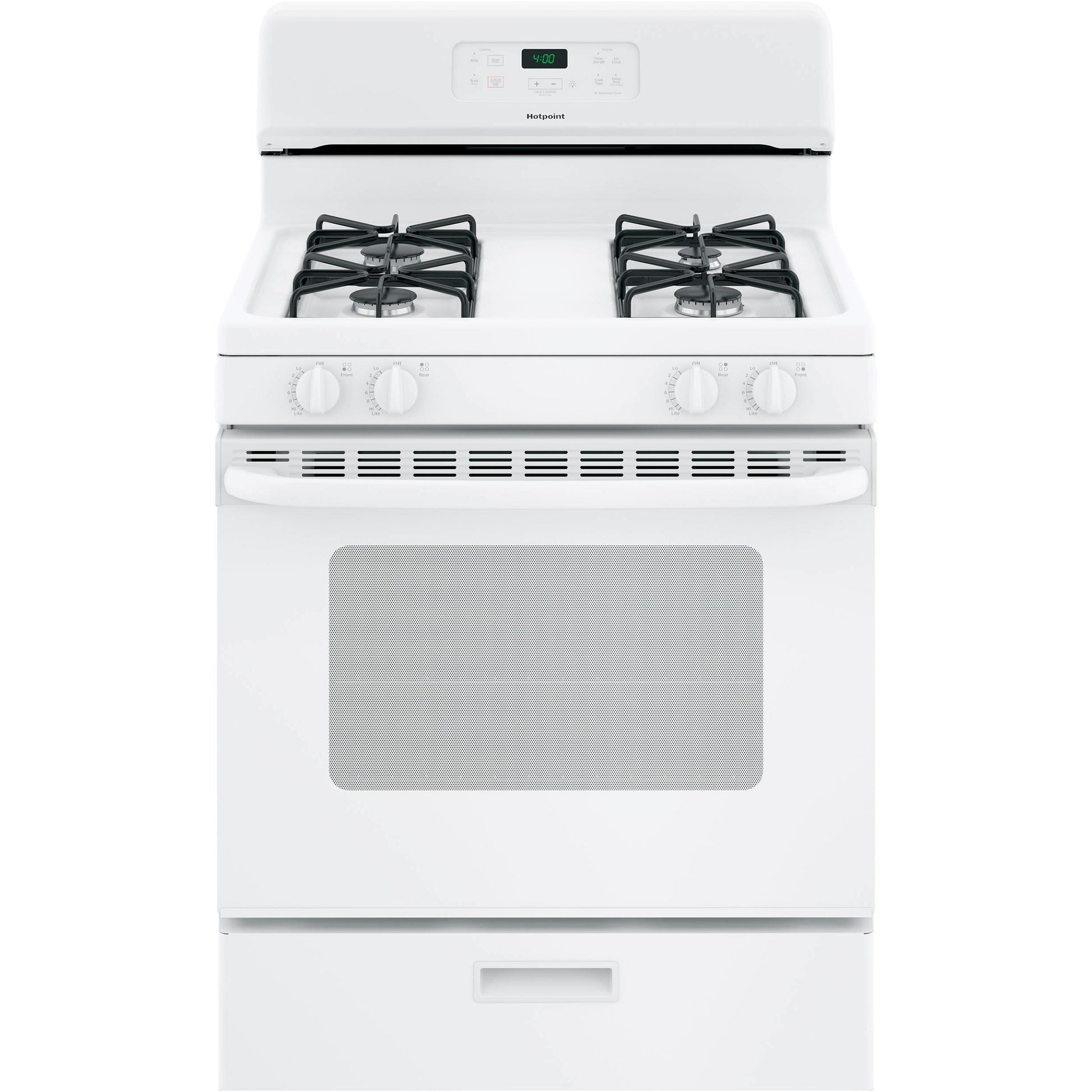  Hotpoint 30-inch Freestanding Gas Range RGBS400DMWW IMAGE 1