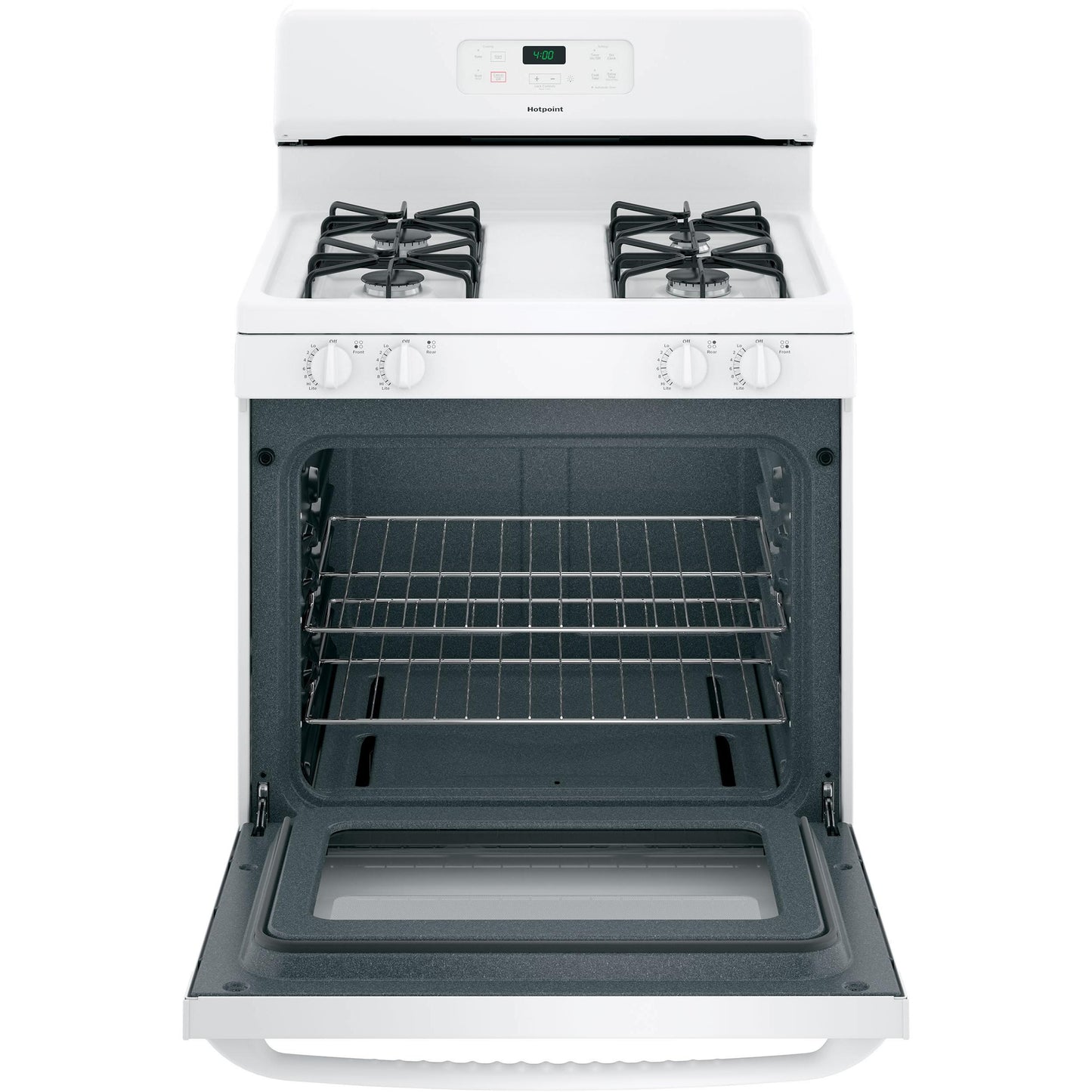  Hotpoint 30-inch Freestanding Gas Range RGBS400DMWW IMAGE 2