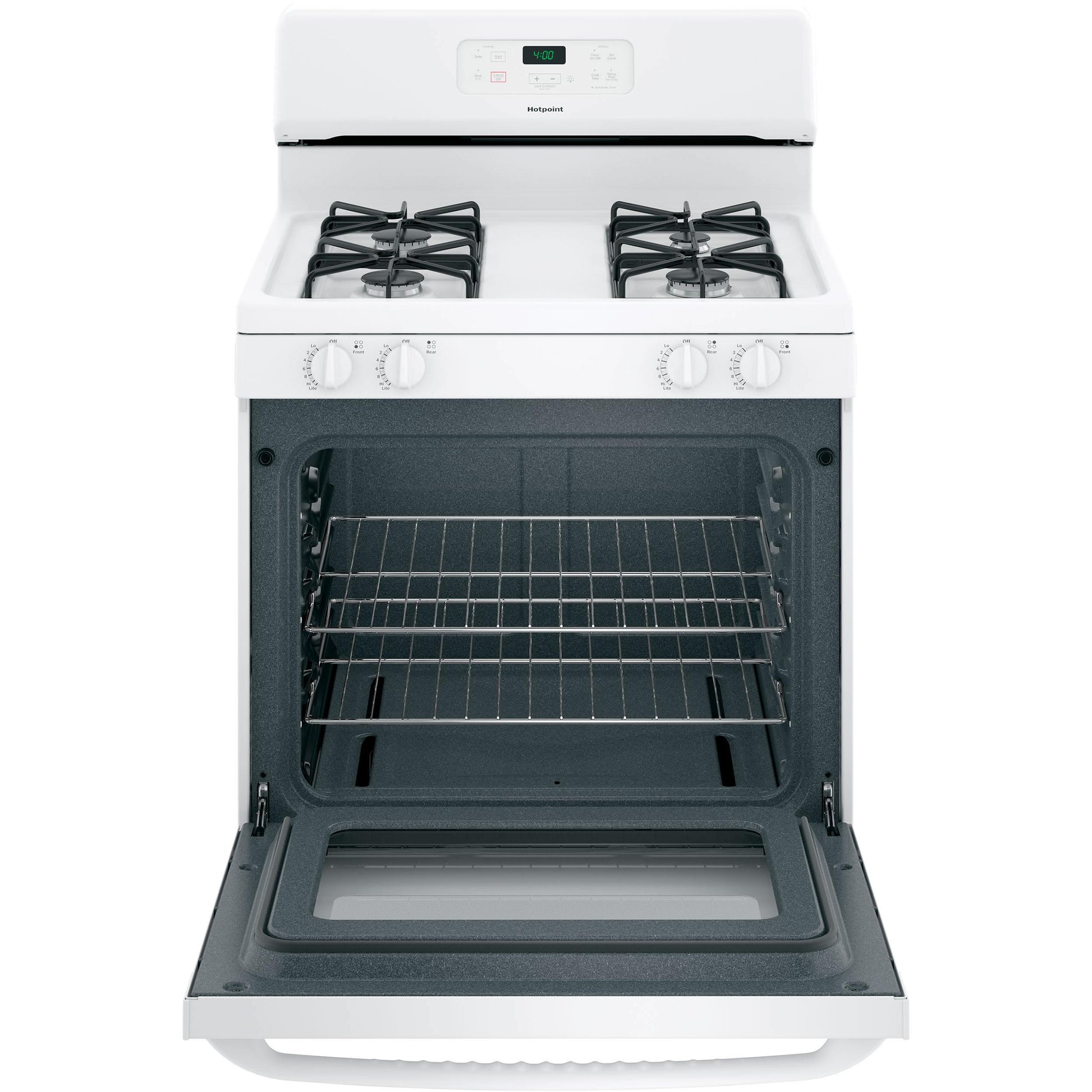  Hotpoint 30-inch Freestanding Gas Range RGBS400DMWW IMAGE 2