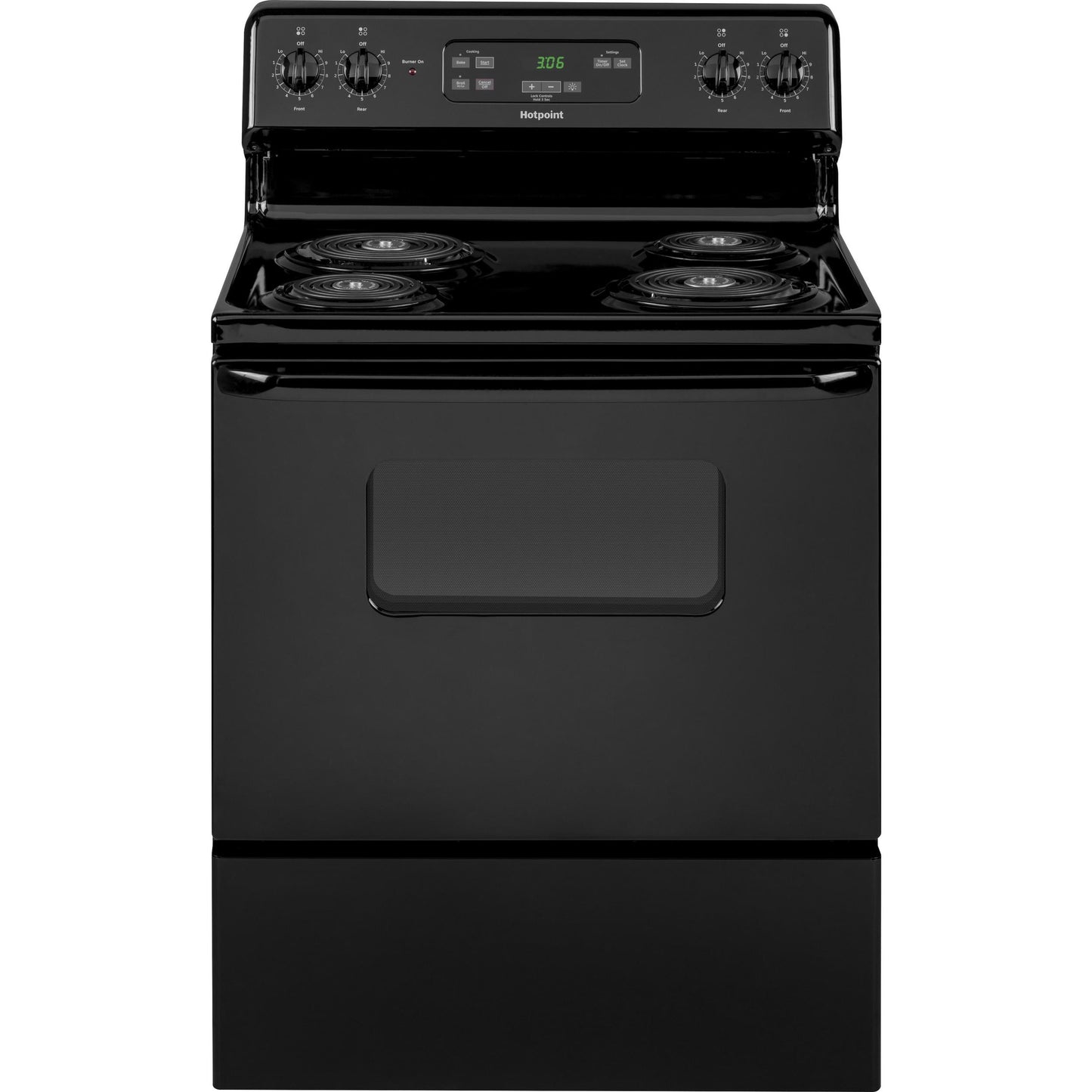  Hotpoint 30-inch Freestanding Electric Range RBS360DMBB IMAGE 1