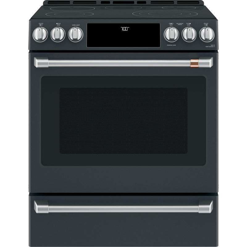 Café 30-inch Slide-in Electric Range with Warming Drawer CES700P3MD1