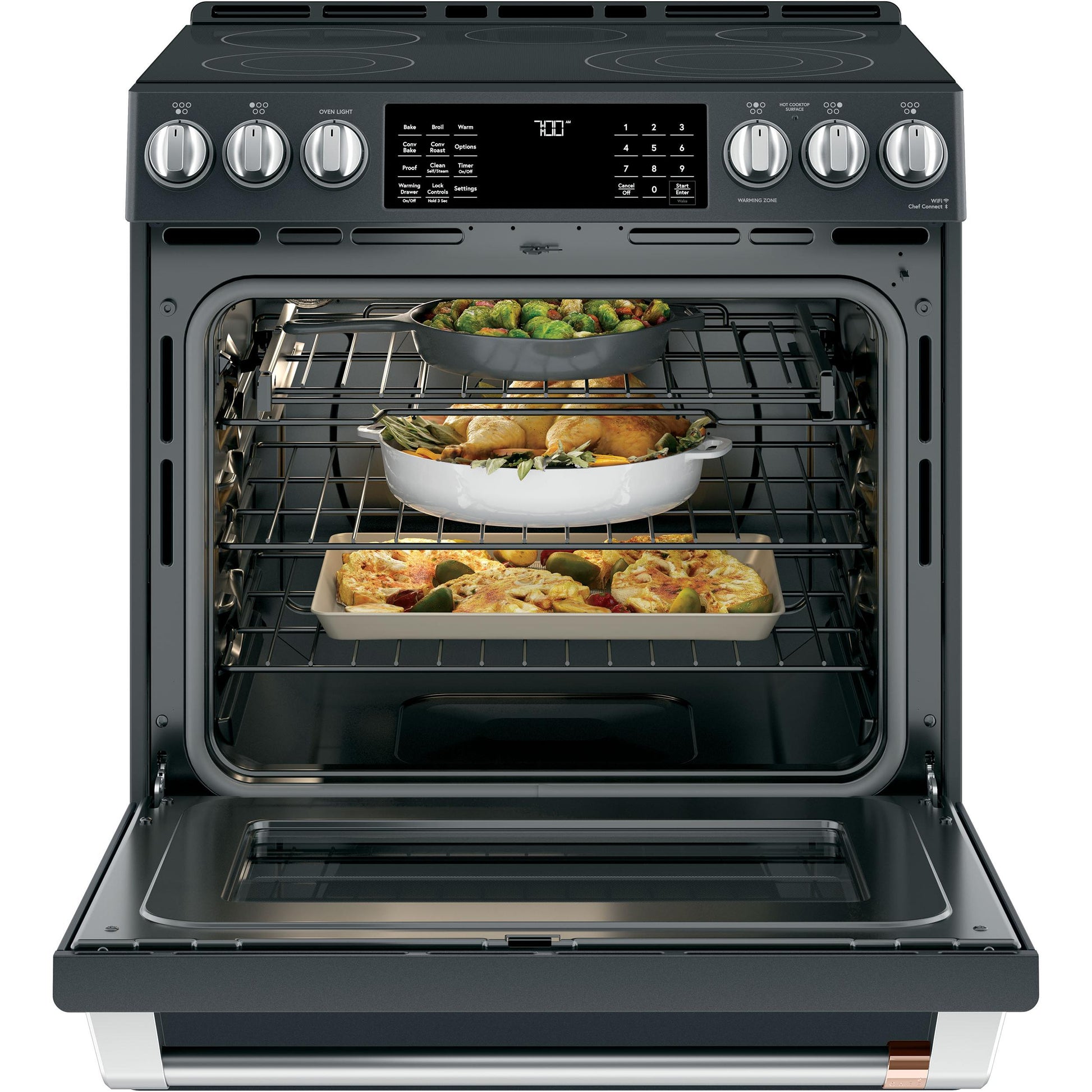  Café 30-inch Slide-in Electric Range with Warming Drawer CES700P3MD1 IMAGE 3