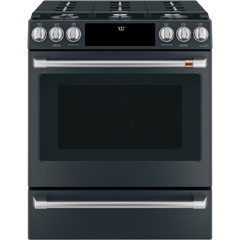 Café 30-inch Slide-In Gas Range with Warming Drawer CGS700P3MD1