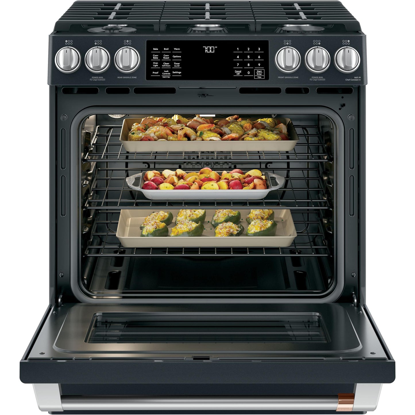  Café 30-inch Slide-In Gas Range with Warming Drawer CGS700P3MD1 IMAGE 3
