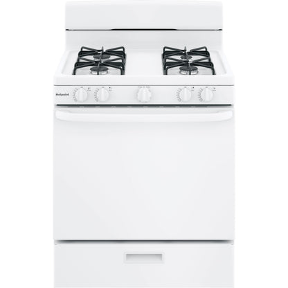  Hotpoint 30-inch Freestanding Gas Range RGBS300DMWW IMAGE 1