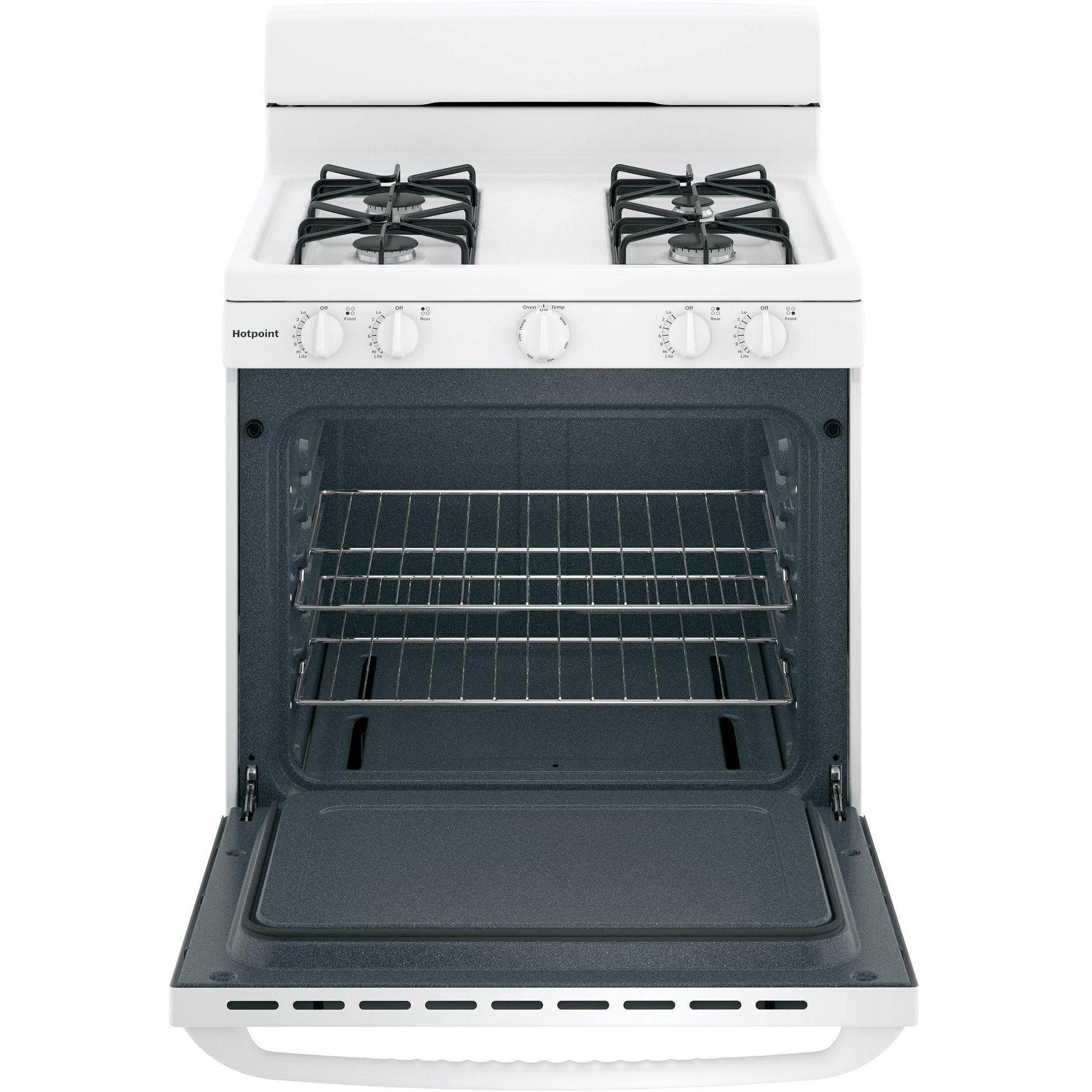  Hotpoint 30-inch Freestanding Gas Range RGBS300DMWW IMAGE 4