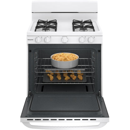  Hotpoint 30-inch Freestanding Gas Range RGBS300DMWW IMAGE 5