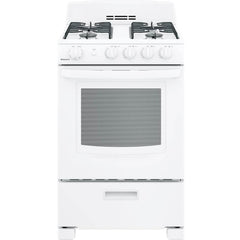  Hotpoint 24-inch Freestanding Gas Range with 4 Sealed Burners RGAS300DMWW IMAGE 1